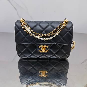 kitlife Chanel 24P mini black bag -12.5x17x5cm