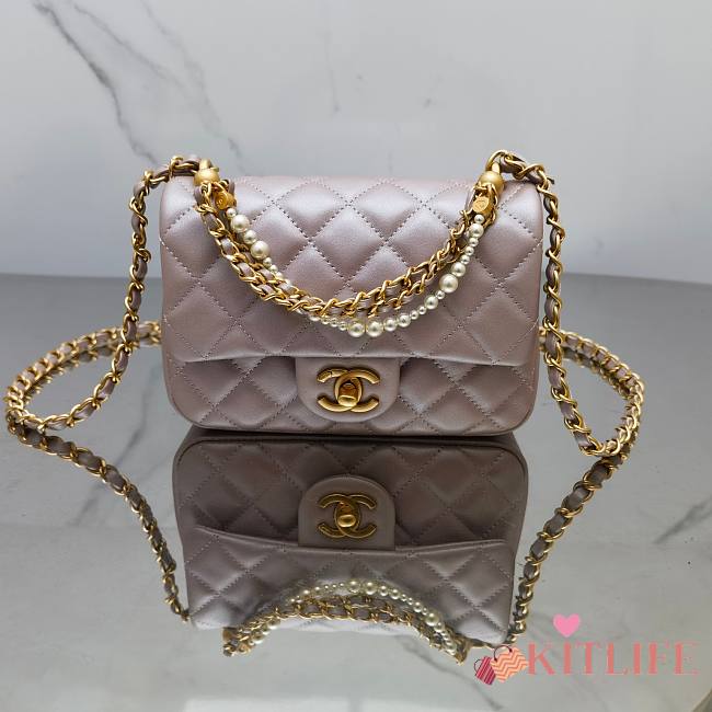 kitlife Chanel 24P mini Pink bag -12.5x17x5cm - 1