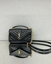 Kitlife Saint Laurent Women's Black College Mini Chain Bag - 20x13x3 cm - 1