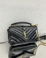 Kitlife Saint Laurent Women's Black College Mini Chain Bag - 20x13x3 cm - 3