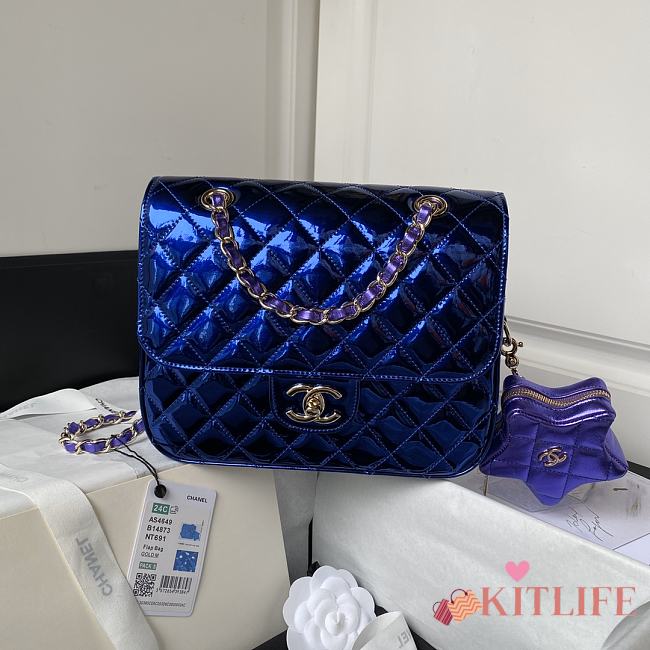 kitlife Chanel Backpack & Star Coin vilolet -  18.5×23.5×8.5 cm - 1