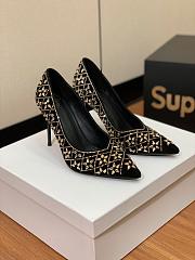 kitlife BALMAIN Ruby crystal-embellished suede pumps black&gold 10cm - 1