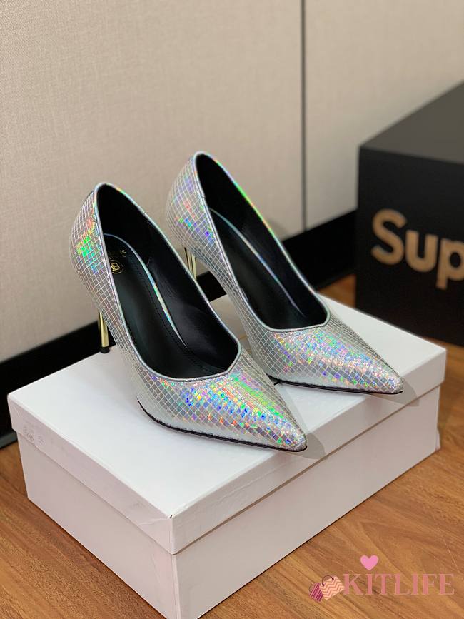 kitlife Balmain Balmain Ruby Iridescent Pumps 9.5cm - 1