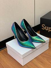 kitlife Balmain Balmain Ruby green Iridescent Pumps 9.5cm - 1