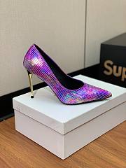 kitlife Balmain Balmain Ruby violet Iridescent Pumps 9.5cm - 2