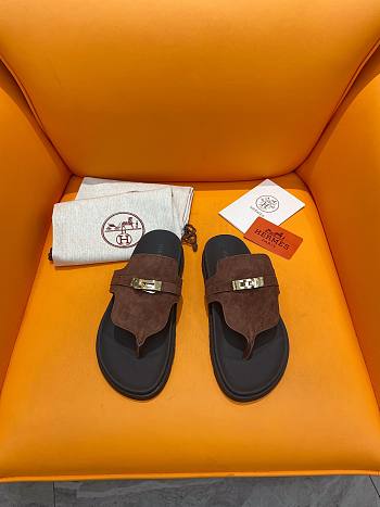 Kitlife Hermes Empire sandal brown