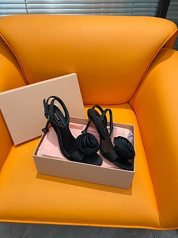 kitlife MIU MIU Raso Sandal black heels 83mm