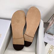 Kitlife Dior Dway Slide Pastel Black Calfskin and Embroidered Cotton - 5