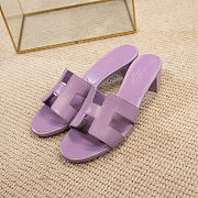 Kitlife Hermes Oasis leather sandals violet  - 1