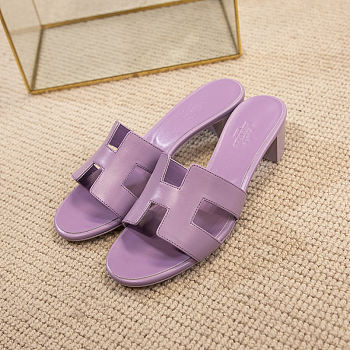 Kitlife Hermes Oasis leather sandals violet 