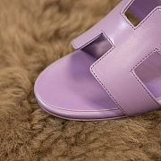 Kitlife Hermes Oasis leather sandals violet  - 6