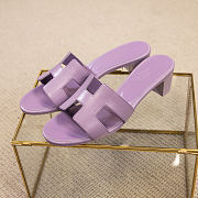 Kitlife Hermes Oasis leather sandals violet  - 4