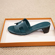 Kitlife Hermes Oasis leather sandals green - 6