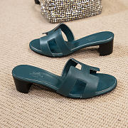 Kitlife Hermes Oasis leather sandals green - 4