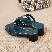 Kitlife Hermes Oasis leather sandals green - 2