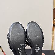 kitlife Chanel black sandals sparkling stone - 4