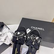 kitlife Chanel black sandals sparkling stone - 3