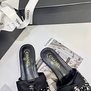 kitlife Chanel black sandals sparkling stone - 2