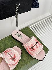 kitlife Gucci Wmen's interlocking G slide sandal pink  - 6