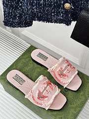 kitlife Gucci Wmen's interlocking G slide sandal pink  - 5