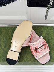 kitlife Gucci Wmen's interlocking G slide sandal pink  - 2