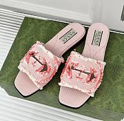kitlife Gucci Wmen's interlocking G slide sandal pink  - 1