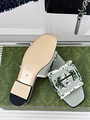 kitlife Gucci Wmen's interlocking G slide sandal green - 5