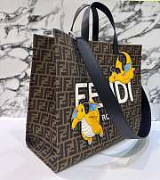 kitlife FENDI x FRGMT x POKÉMON brown FF fabric bag - 41x19x35 cm - 4