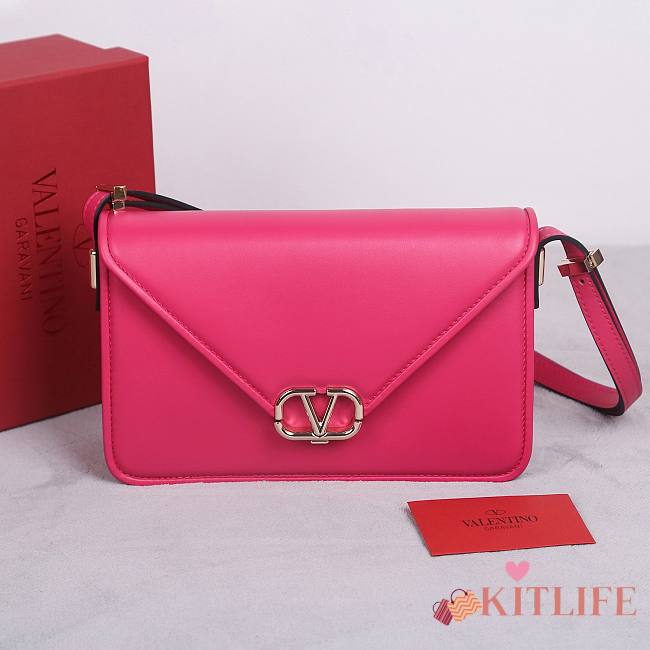 kitlife Valentino Garavani Pink Shoulder Letter Bag - 23x19x6cm - 1