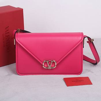 kitlife Valentino Garavani Pink Shoulder Letter Bag - 23x19x6cm