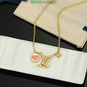 Kitlife LV necklace gold charm love pink - 1