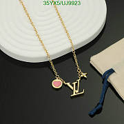 Kitlife LV necklace gold charm love pink - 4