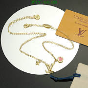 Kitlife LV necklace gold charm love pink - 2