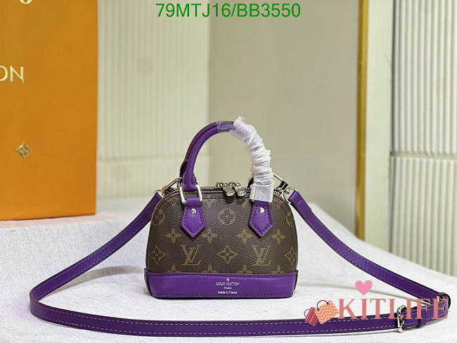 Kitlife Louis Vuitton Nano Alma Violet bag - 18x12x8cm - 1