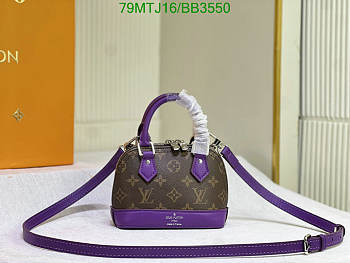 kitlife Louis Vuitton Nano Alma mini violet bag - 18x12x8 cm