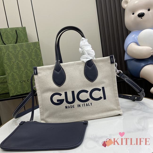 kitlife Gucci print tote bag black - 28x19.5x12cm - 1