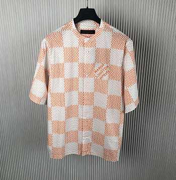 kitlife Lousi Vuitton Short-Sleeved Officer Collar Shirt