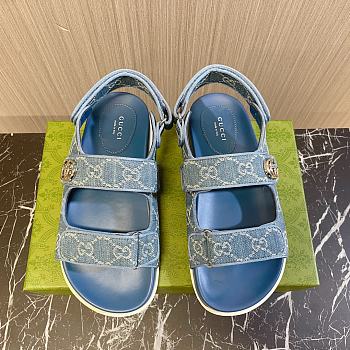 kitlife Gucci Double G Denim Sandal