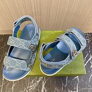 kitlife Gucci Double G Denim Sandal - 2