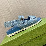 kitlife Gucci Double G Denim Sandal - 5