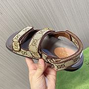 kitlife Gucci Double G Denim brown Sandal - 4