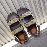 kitlife Gucci Double G Denim brown Sandal - 3