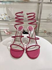 kitlife Rene Caovilla Women's Natural Cleo Satin Sandal Pink heels 105mm - 3
