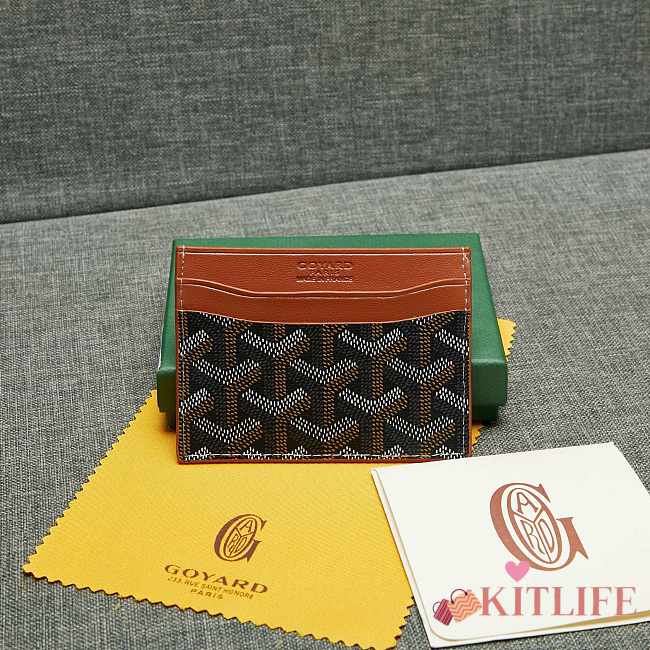 Kitlife Goyard card holder brown - 11x8cm - 1