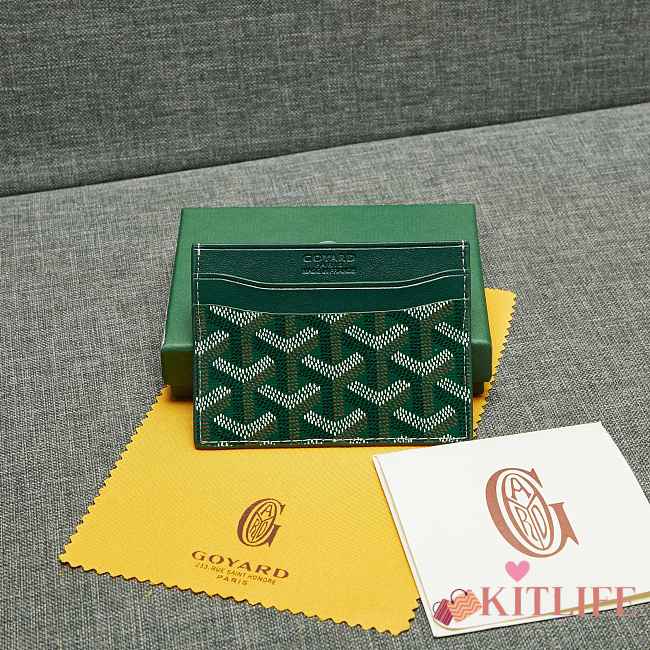 Kitlife Goyard card holder green - 11x8cm - 1