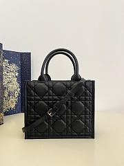 Kitlife Small Dior Book Tote  Black Macrocannage Calfskin bag - 26.5x21x14 cm - 2