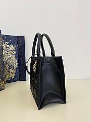 Kitlife Small Dior Book Tote  Black Macrocannage Calfskin bag - 26.5x21x14 cm - 3