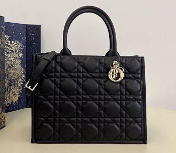 Kitlife medium Dior Book Tote Black Macrocannage Calfskin bag - 36.5 x 28 x 17.5 cm