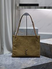 Kitlife YSL Niki Medium Shopping in suede green bag - 33x27x11.5 cm - 1