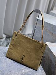 Kitlife YSL Niki Medium Shopping in suede green bag - 33x27x11.5 cm - 4